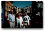 Croatia, Rieka, 2000. H. Lutz, Ludmila and Andrej Kabachnik.  » Click to zoom ->